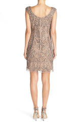 Adrianna Papell - 41888060SC Beaded Bateau Fitted Dress
