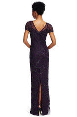 Adrianna Papell - 91929590SC Embellished Long Sheath Dress