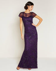 Adrianna Papell - 91929590SC Embellished Long Sheath Dress