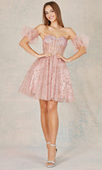 Adora Design 1028 - Fully Embellished Sweetheart A-Line Dress