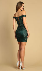 Adora Design 1043 - Illusion Corset Sweetheart Mini Dress