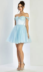 Adora Design 1060 - Sweetheart Corset A-Line Mini Dress