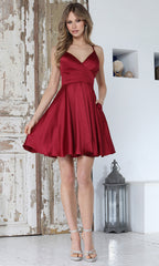 Adora Design 1091 - Double Strap A-Line Short Dress