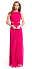 Adrianna Papell - Jewel Neck Illusion Cutout Midriff Dress 191926970SC