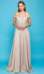 Adora Design 3036 - V-Back Flowing A-Line Prom Dress