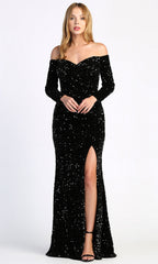 Adora Design 3058 - Off Shoulder Sweetheart Fitted Prom Dress