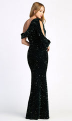 Adora Design 3070 - Long Sleeve Glitter Gown