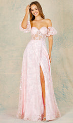 Adora Design 3083 - Sweetheart Neckline Butterfly Embellished Dress