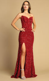 Adora Design 3126 - Open Back Corset Bodice Sparkly Dress