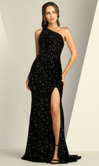 Adora Design 3140 - Strappy Back High Slit Evening Dress