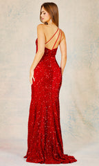Adora Design 3140 - Strappy Back High Slit Evening Dress