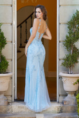 Adora Design 3146 - Sweetheart Applique Slit Dress