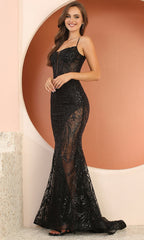 Adora Design 3160 - Spaghetti Strap Mermaid Prom Dress