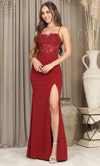 Adora Design 3166 - Spaghetti Strap Embroidered Applique Prom Dress
