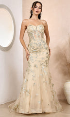 Adora Design 3179 - Sweetheart Corset Bodice Flared Dress
