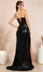 Adora Design 3186 - Corset Bodice Sleeveless Shimmer Dress