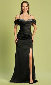 Adora Design 3191 - Sweetheart Ruched Prom Dress with Beaded Trim