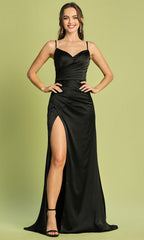 Adora Design 3192 - Ruched V-Neckline Sheath Evening Dress