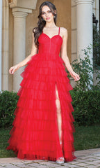 Adora Design 3209 - Corset Detail Sweetheart Ballgown with Ruffles