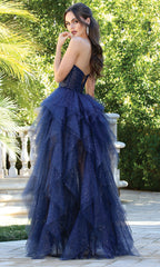 Adora Design 3210 - Semi-Sweetheart Ruffle A-Line Long Dress