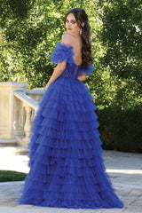 Adora Design 3215 - Beaded Top Sweetheart Ruffle Gown