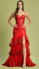 Adora Design 3221 - Tiered Mermaid Sweetheart Prom Dress
