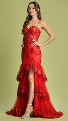Adora Design 3221 - Tiered Mermaid Sweetheart Prom Dress