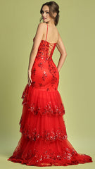 Adora Design 3221 - Tiered Mermaid Sweetheart Prom Dress