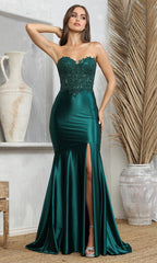 Adora Design 3226 - Sweetheart Ornate Applique Mermaid Dress