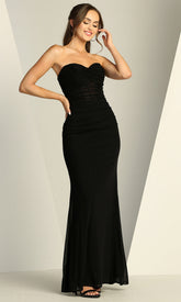 Adora Design 3228 - Sweetheart Fitted Long Dress with Ruched Detail
