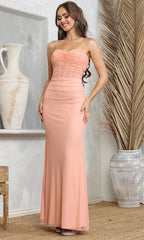 Adora Design 3228 - Sweetheart Fitted Long Dress with Ruched Detail