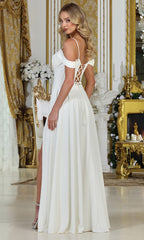 Adora Design 3229-01 - Cowl Neck Wedding Gown with Pockets