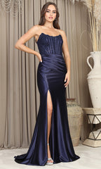 Adora Design 3235 - Embellished Ruched Sheath Dress
