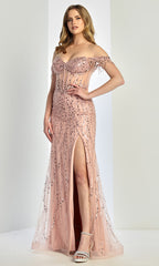 Adora Design 3238 - Sweetheart Illusion Corset Sparkling Gown