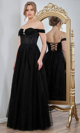 Adora Design 3244 - Sweetheart Layered A-Line Gown with Brooch Accent