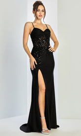 Adora Design 3250 - Sleeveless Dazzling Beaded Evening Gown
