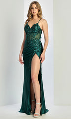 Adora Design 3274 - Sweetheart Sheath Prom Gown with Floral Accent