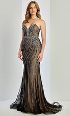Adora Design 3276 - Fully Embellished Strapless Sheath Gown