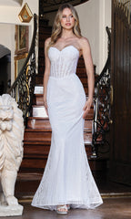 Adora Design 3279-01 - Sheath Sweetheart Sparkle Bridal Gown