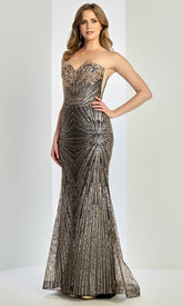 Adora Design 3279 - Illusion Corset Sparkle Sheath Gown