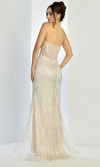 Adora Design 3299 - Illusion Corset Fully Beaded Prom Gown