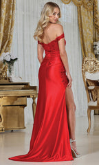Adora Design 3320 - Beaded Applique Sheath Evening Gown