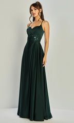 Adora Design 3321 - Floral Applique Bodice Sleeveless Gown