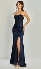 Adora Design 3336 - Sweetheart Sheath Evening Gown with Front Slit