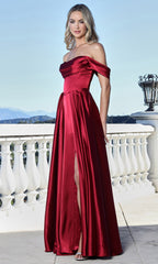 Adora Design 3343 - Draped Neckline Corset A-Line Gown