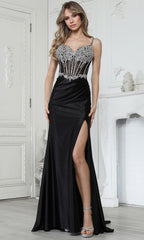 Adora Design 3351 - Sleeveless Crystal Beaded Prom Gown