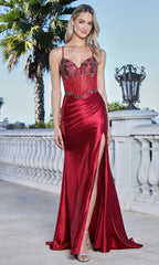 Adora Design 3351 - Sleeveless Crystal Beaded Prom Gown