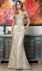 Adora Design 3359 - Mermaid Skirt Beaded Applique Prom Gown