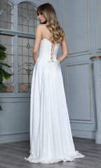 Adora Design 3367-01 - Draped Sweetheart A-Line Long Gown