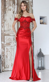 Adora Design 3376 - Sweetheart Lace-Up Fitted Gown